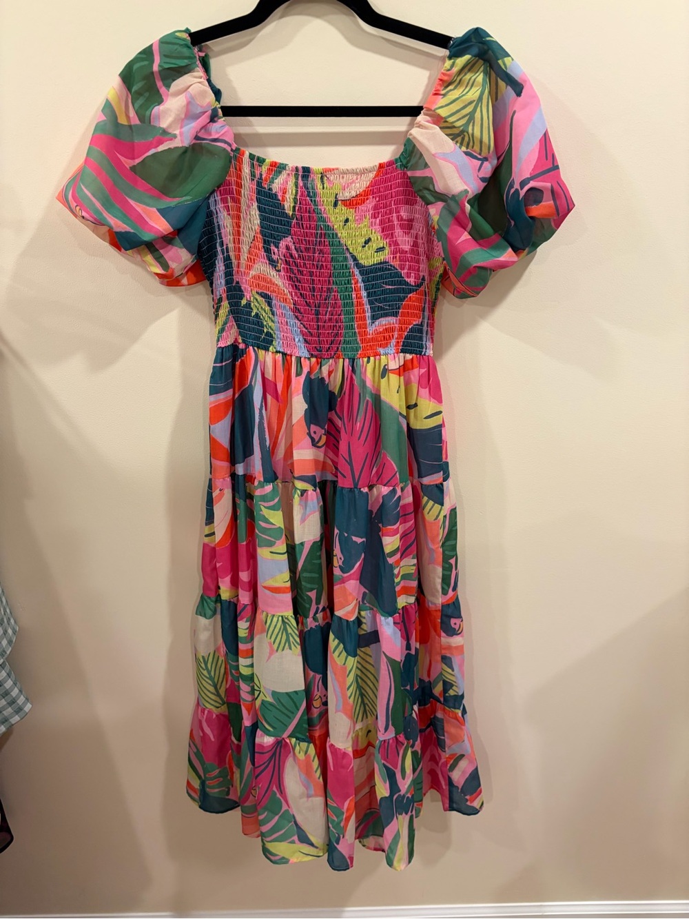 Crystal Doll Puff-Sleeve Maxi Dress Size S